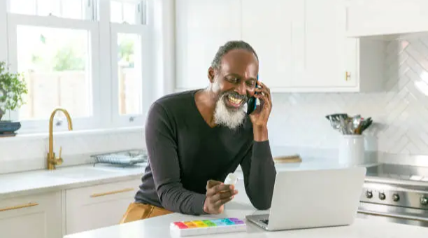 Inedividual talking to insurance agent